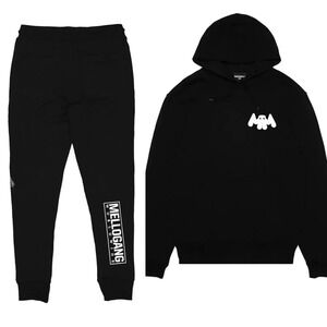 Marshmello Official DJ Mellogang Full Matching Sweatsuit Set Black Large Unisex
